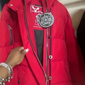 Moose Knuckles Women's Vibrant Red Puffer Coat